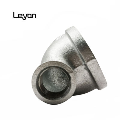 1/2 &quot;Mạ kẽm đúc khuỷu tay bằng sắt dễ uốn có ren 90 độ Giảm khuỷu tay